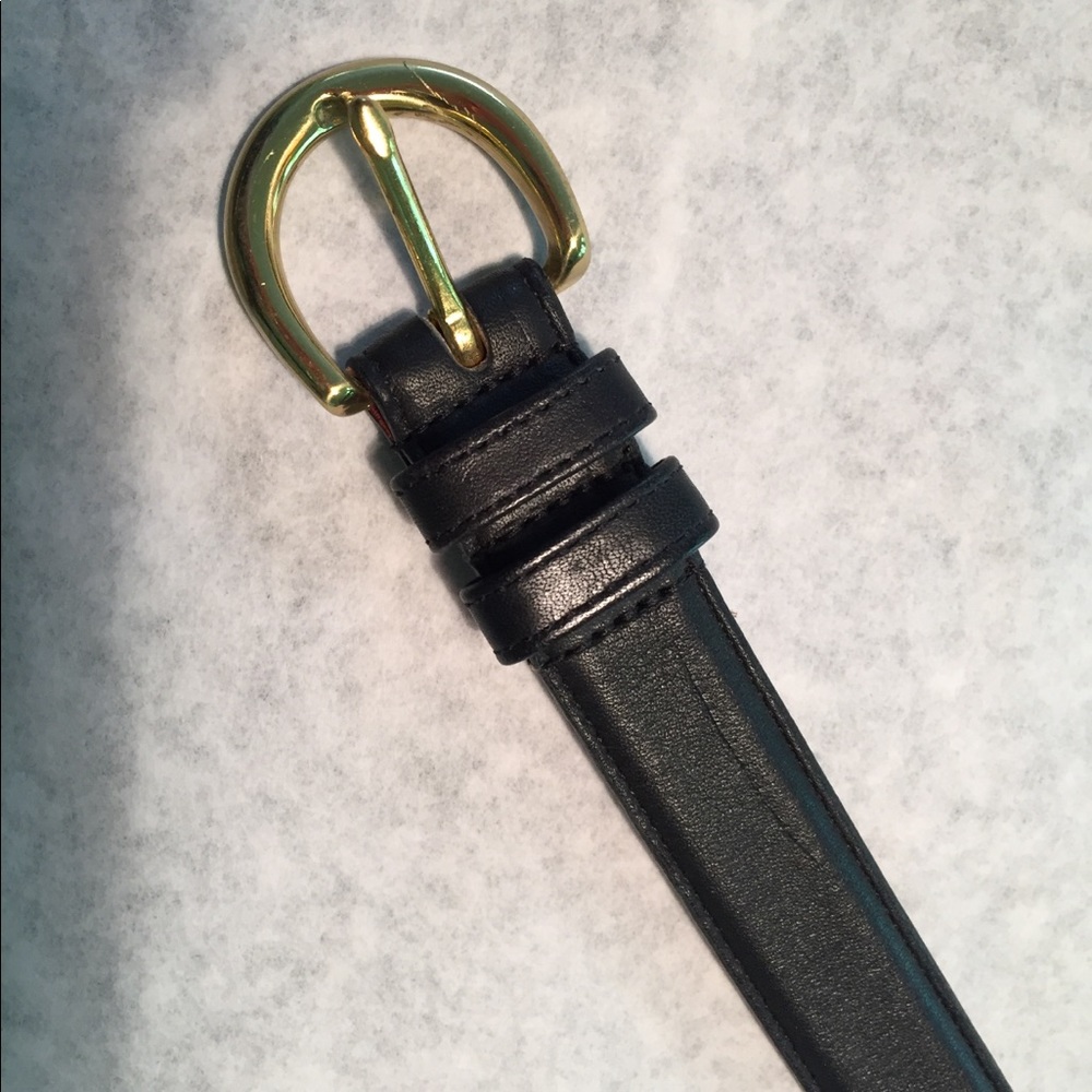 Coach leather belt in black